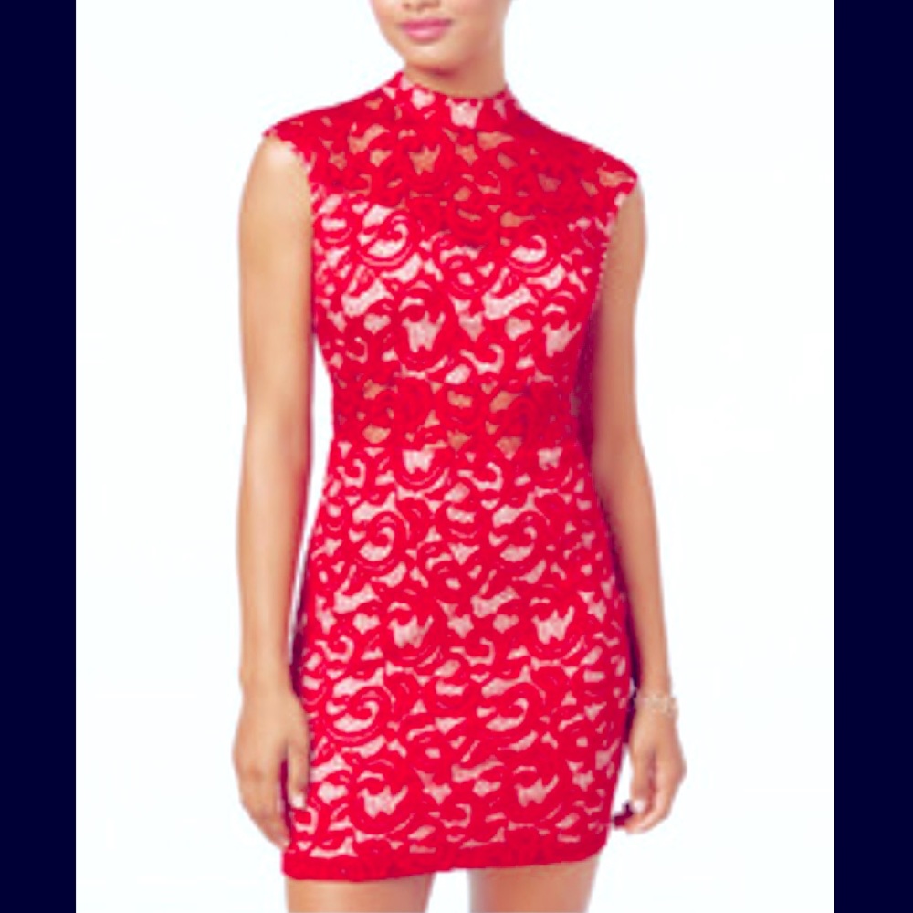 B. Darlin lace illusion dress